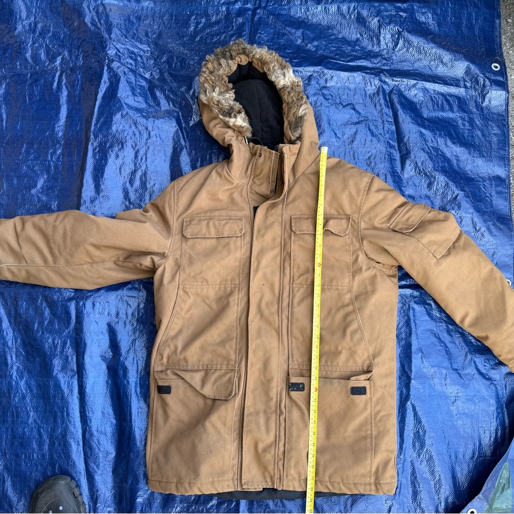 H&M Camel and Black Hooded Jacket